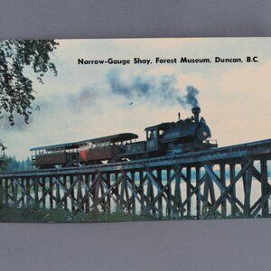 Vintage Postcard - Narrow Gauge Shay Cowichan Valley Forest Museum - Wilson